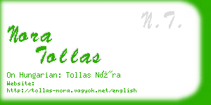 nora tollas business card